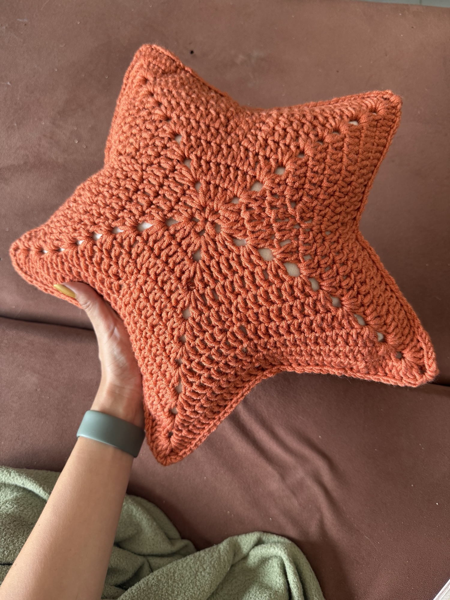 Crocheting a Star Pillow